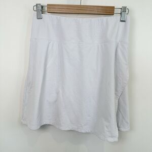 IBKUL Skort Women's Small White Tennis Golf Pickleball UPF 50+ Zip Pockets Slit